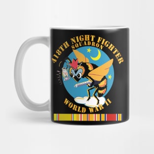 AAC - 418th Night Fighter Squadron - WWII w SVC Mug